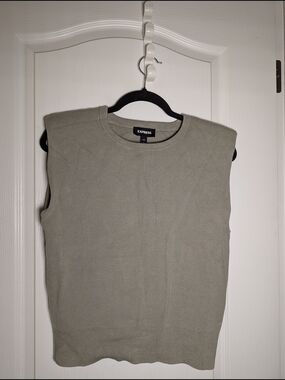 Express Olive Green Crew Neck Sweater